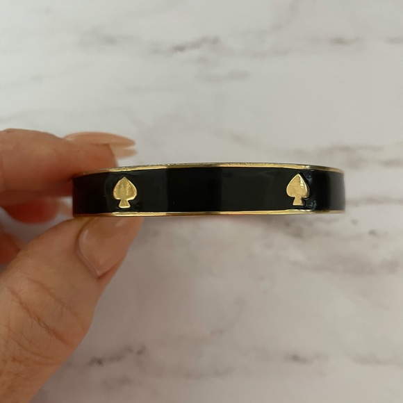 Kate Spade Black Enamel and Gold Plated Bangle